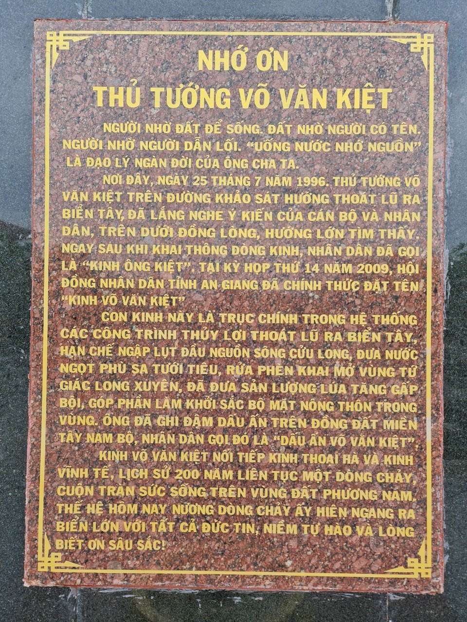 Có một dòng kênh mang tên Võ Văn Kiệt