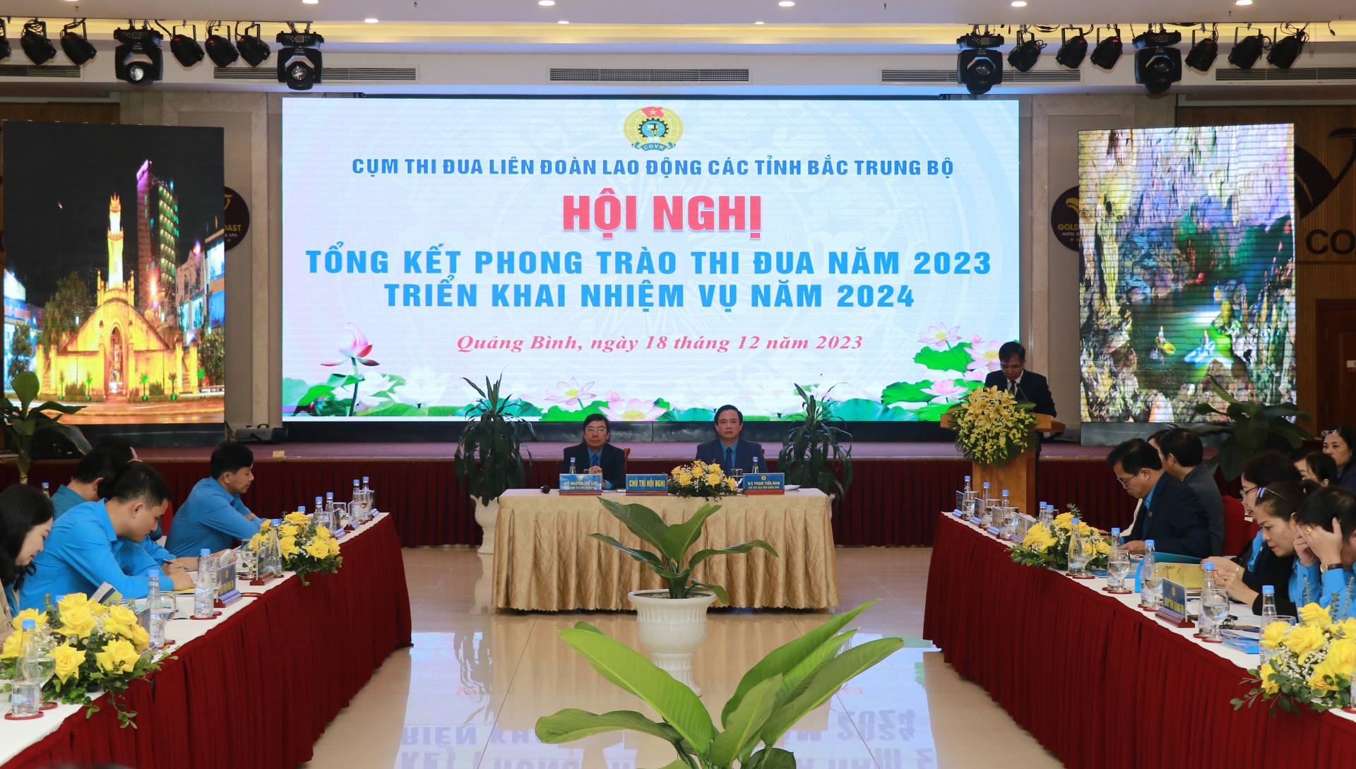 Cụm thi đua LĐLĐ 6 tỉnh Bắc Trung Bộ tổng kết năm 2023